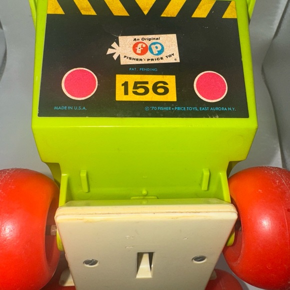FISHER PRICE Jiffy Dump Truck PULL TOY #156 Vintage 1970 Little People Works - Picture 8 of 8